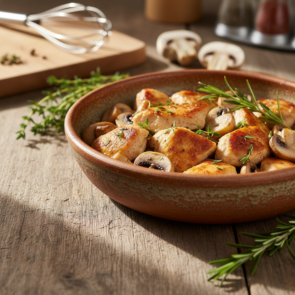Vištiena su pievagrybiais: greitas receptas gardžiai vakarienei